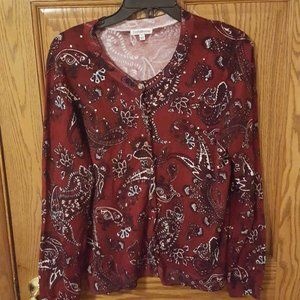 CROFT BARROW WOMENS TOP BLOUSE SIZE L